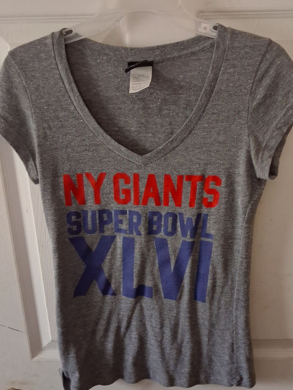 Team Apparel NFL - Women's Short Sleeve New York Giants Love Pink Medium Top